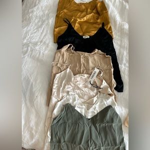 L'Agence silk camisole cami bundle of 6. Size small.
